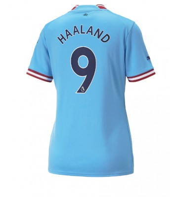 Manchester City Erling Haaland #9 Hjemmedrakt Kvinner 2022-23 Kortermet